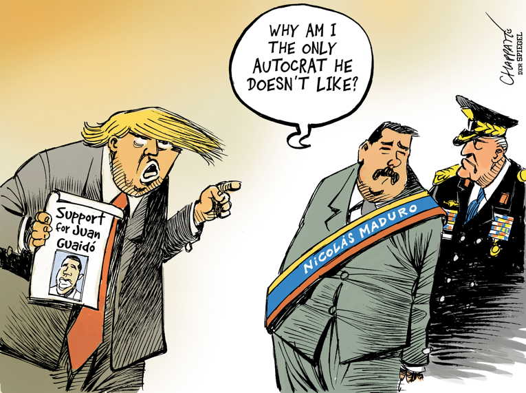Political Cartoon on 'US Eyeing Venezuelan Oil' by Patrick Chappatte,  International Herald Tribune at The Comic News