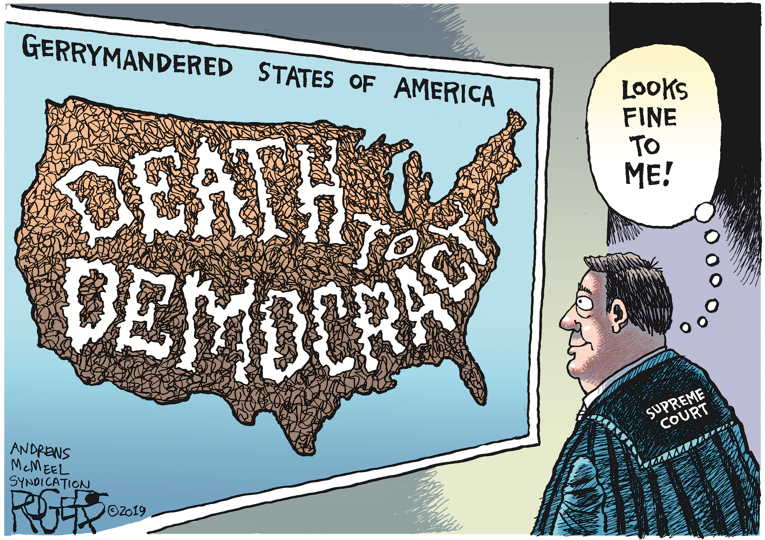 Political/Editorial Cartoon by Rob Rogers on Supreme Court Delivers