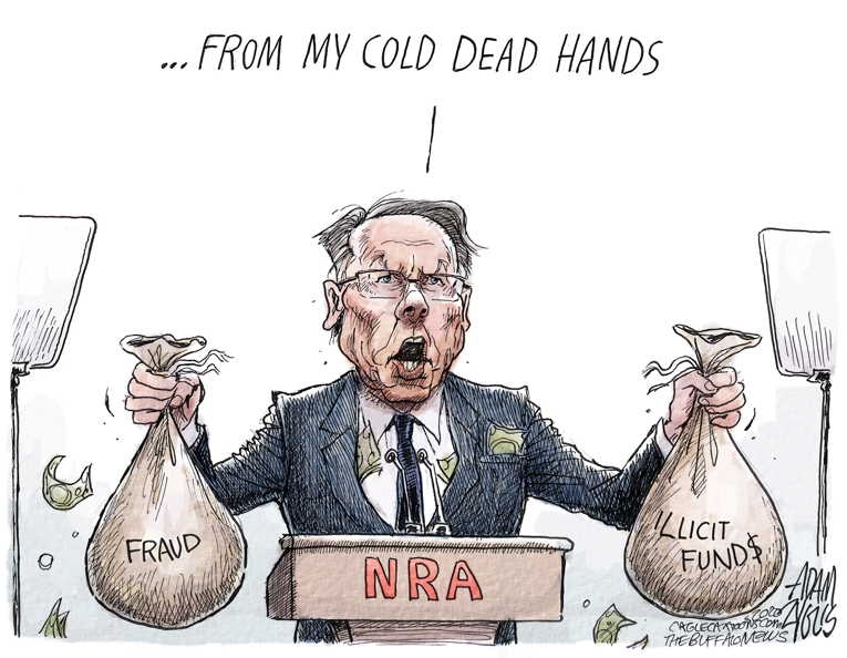 Political/Editorial Cartoon by Adam Zyglis, The Buffalo News on NRA Under Fire