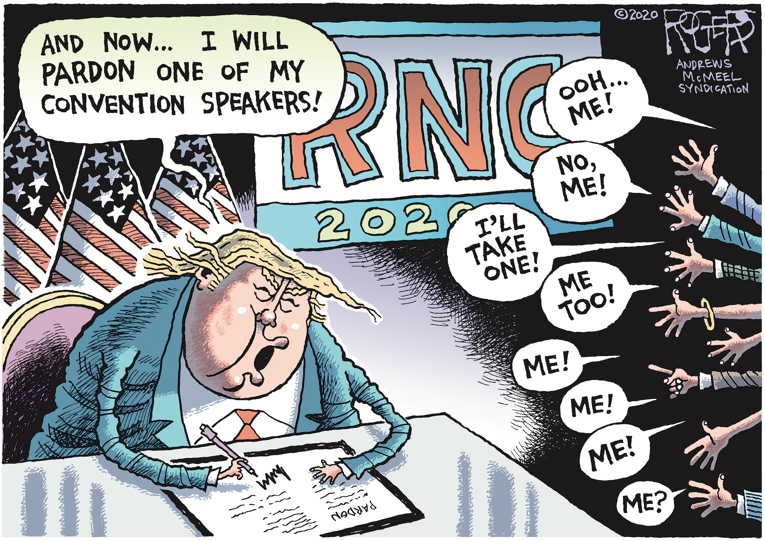 Political/Editorial Cartoon by Rob Rogers on Convention Messaging Powerful