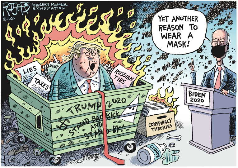 Political/Editorial Cartoon by Rob Rogers on Trump Dominates Debate