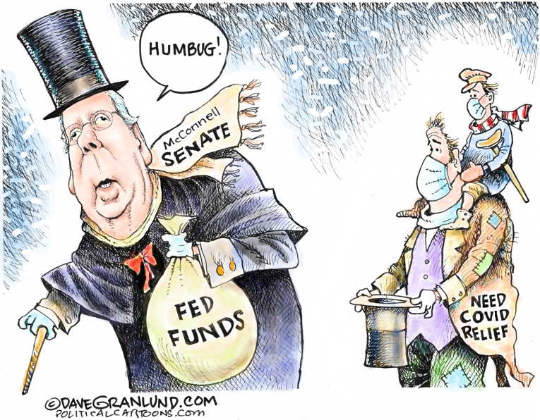 Political/Editorial Cartoon by Dave Granlund on Dow Reaches Record High