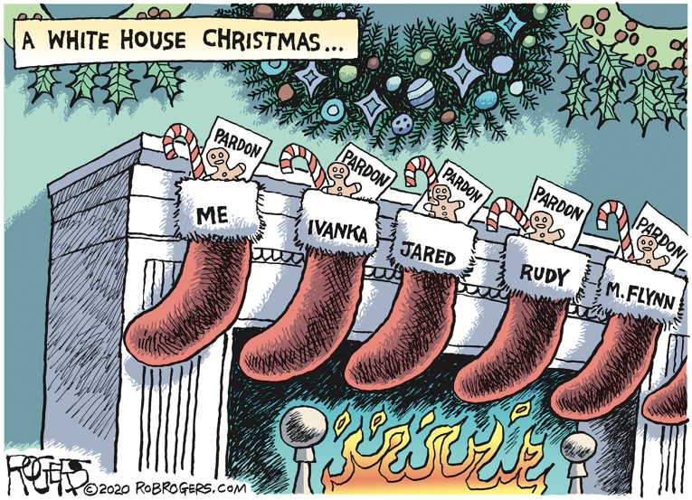 Political Cartoon on 'White House Prepares for Christmas' by Rob Rogers at  The Comic News