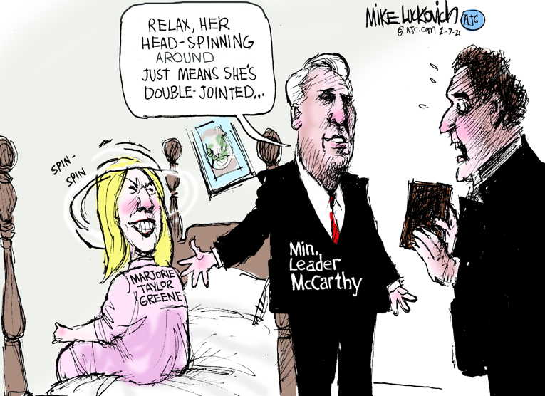 Political Cartoon On Greene New Deal By Mike Luckovich Atlanta