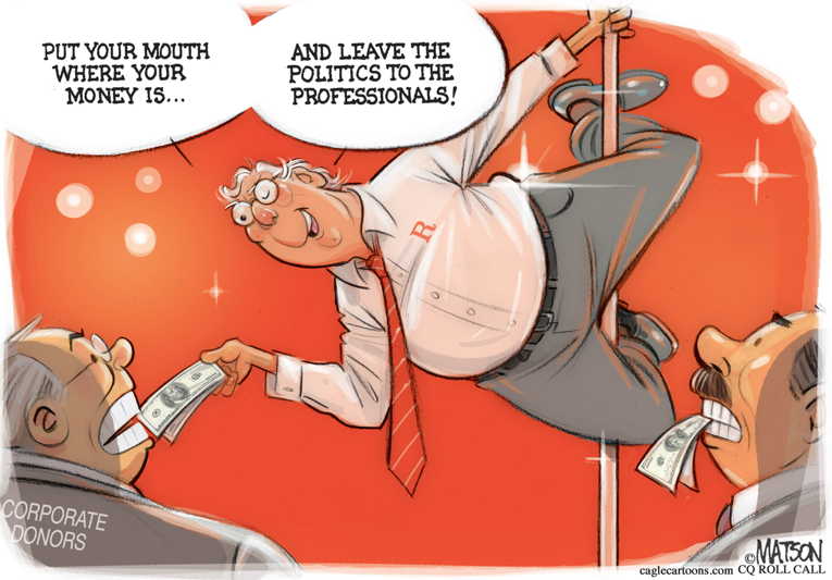 Political/Editorial Cartoon by RJ Matson, Cagle Cartoons on McConnell Does Stand-Up