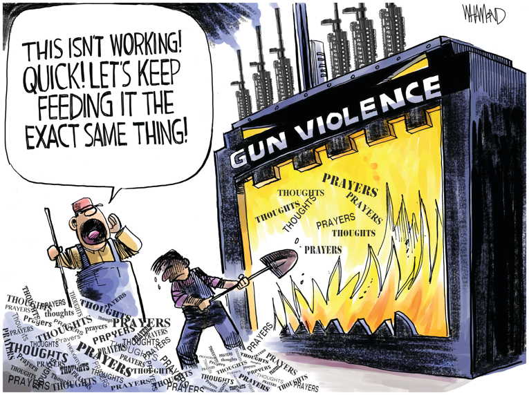 political-cartoon-on-gunmen-continue-killing-spree-by-dave-whamond