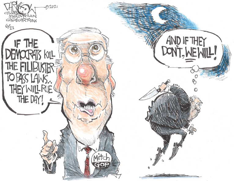 Political/Editorial Cartoon by John Darkow, Columbia Daily Tribune, Missouri on Republicans Defiant
