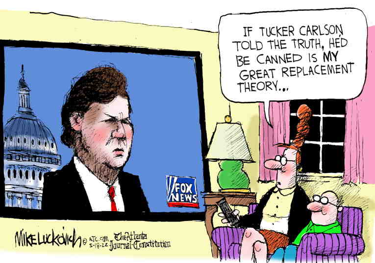 Political Cartoon On Fox News Inspired Killer By Mike Luckovich Atlanta Journal Constitution 