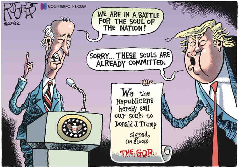 Political Cartoon On Joe Biden Hits Back By Rob Rogers At The Comic News