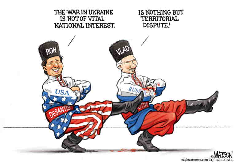 Political Cartoon On Putin Promises Russian Victory By Rj Matson