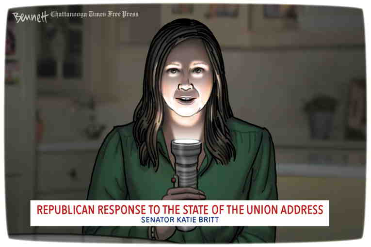 Political/Editorial Cartoon by Clay Bennett, Chattanooga Times Free Press on Republican Respond with Parody