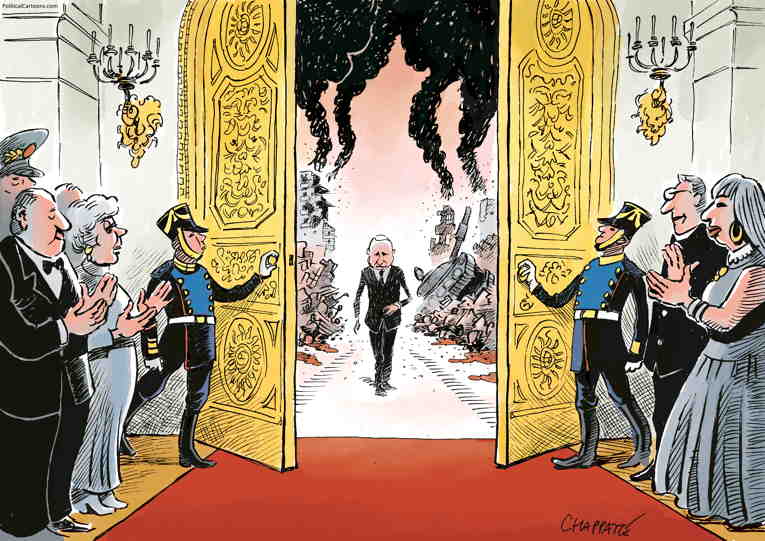 Political/Editorial Cartoon by Patrick Chappatte, International Herald Tribune on Putin Wins Reelection