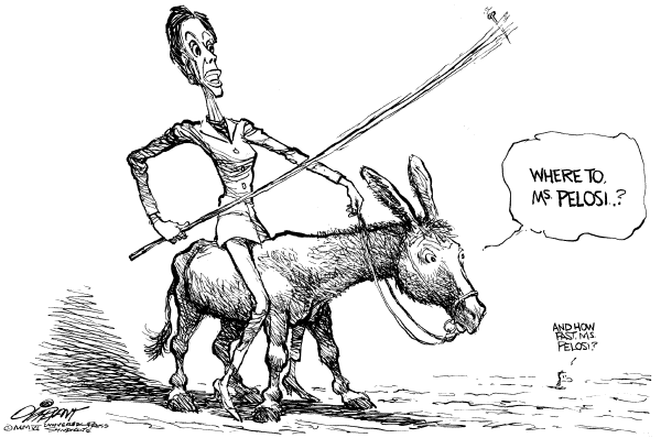 Editorial Cartoon by Pat Oliphant, Universal Press Syndicate on The Democratic Party