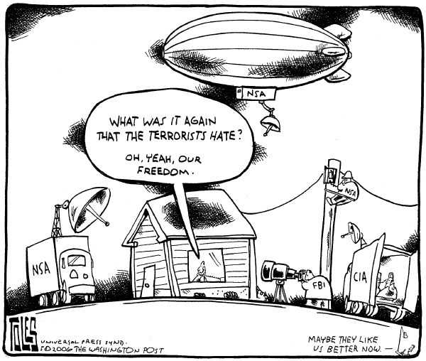 Editorial Cartoon by Tom Toles, Washington Post on Homeland Security (part 2)