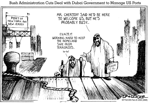 Editorial Cartoon by Jeff Danziger, CWS/CartoonArts Intl. on Homeland Security (part 2)