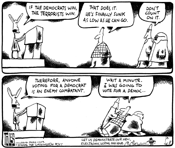 Editorial Cartoon by Tom Toles, Washington Post on Homeland Security (part 2)