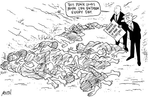 Editorial Cartoon by Tony Auth, Philadelphia Inquirer on The War in Iraq
