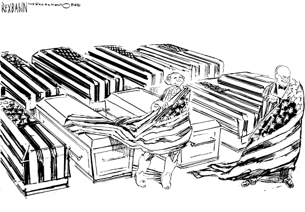 Editorial Cartoon by Rex Babin, Sacramento Bee on The War in Iraq