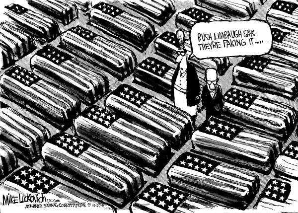 Editorial Cartoon by Mike Luckovich, Atlanta Journal-Constitution on The War in Iraq