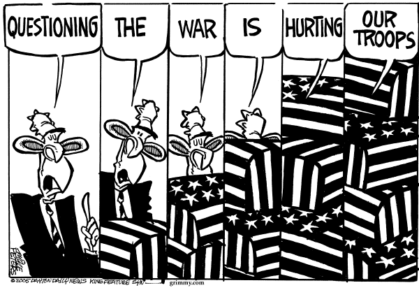 Editorial Cartoon by Mike Peters, Dayton Daily News on The War in Iraq