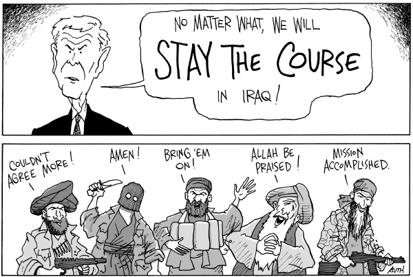Editorial Cartoon by Tony Auth, Philadelphia Inquirer on The War in Iraq