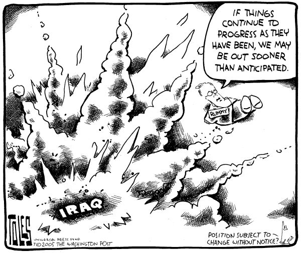 Editorial Cartoon by Tom Toles, Washington Post on The War in Iraq (part 2)