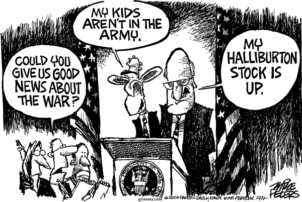 Editorial Cartoon by Mike Peters, Dayton Daily News on The War in Iraq (part 2)