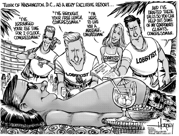 Editorial Cartoon by David Horsey, Seattle Post-Intelligencer on The Political Process