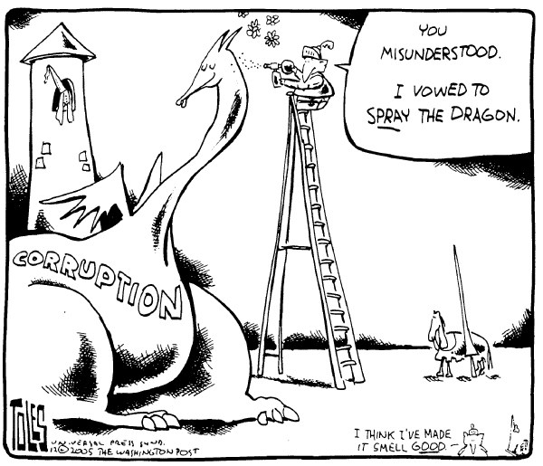 Editorial Cartoon by Tom Toles, Washington Post on The Political Process