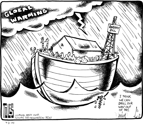 Editorial Cartoon by Tom Toles, Washington Post on Global Warming