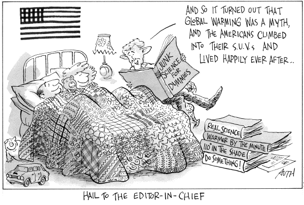 Editorial Cartoon by Tony Auth, Philadelphia Inquirer on Global Warming