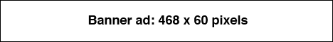 ad size 468 by 60 pixels