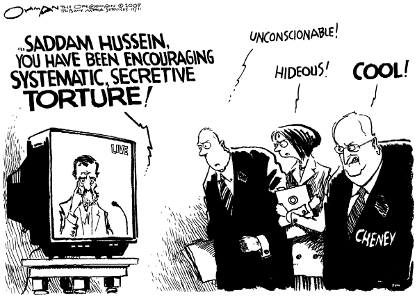Political cartoon on Iraqi Electioons Mark New Era by Jack Ohman, The Oregonian