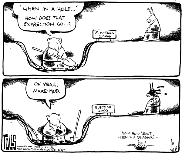 Editorial Cartoon by Tom Toles, Washington Post on Fall Campaigns Heat Up