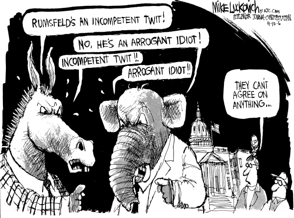 Editorial Cartoon by Mike Luckovich, Atlanta Journal-Constitution on Fall Campaigns Heat Up