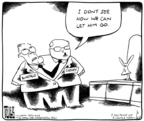 Editorial Cartoon by Tom Toles, Washington Post on Fighting Escalates in Iraq