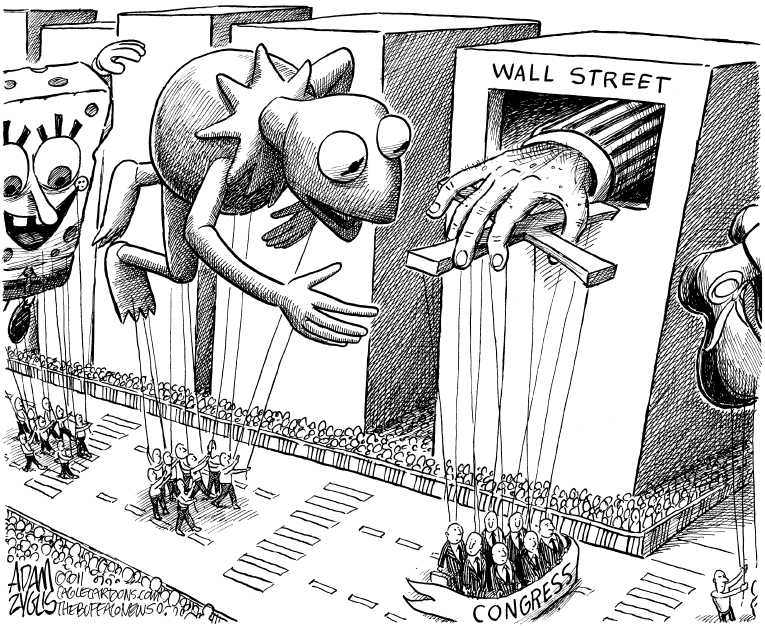 Political/Editorial Cartoon by Adam Zyglis, The Buffalo News on Spending Records Broken
