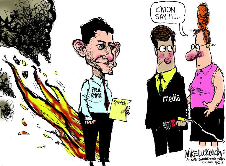 Political/Editorial Cartoon by Mike Luckovich, Atlanta Journal-Constitution on GOP Basking In Afterglow