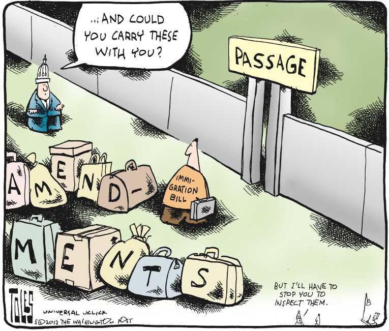 Political/Editorial Cartoon by Tom Toles, Washington Post on Republicans Attack Obama’s Agenda