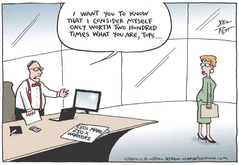 Political/Editorial Cartoon by Joel Pett, Lexington Herald-Leader, CWS/CartoonArts Intl. on Mixed Signals From Economy