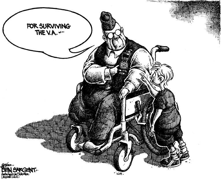 Political/Editorial Cartoon by Ben Sargent, Austin American-Statesman on America Honors Her Veterans