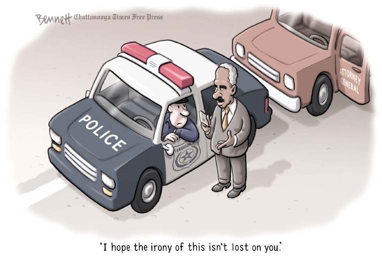 Political/Editorial Cartoon by Clay Bennett, Chattanooga Times Free Press on “Military Tactics Required”