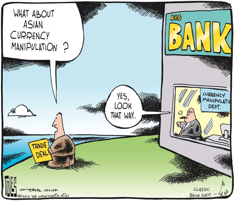 Political Cartoon on 'Bank Profits Up' by Tom Toles, Washington Post at ...