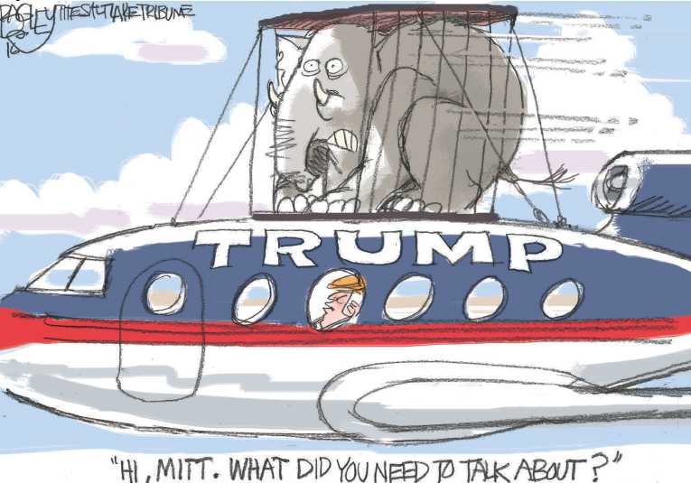 Political/Editorial Cartoon by Pat Bagley, Salt Lake Tribune on Trump Wins Super Tuesday