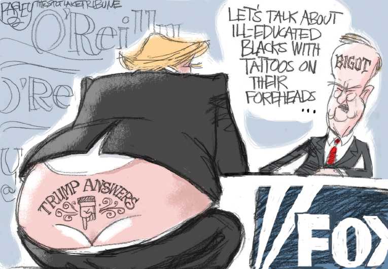 Political/Editorial Cartoon by Pat Bagley, Salt Lake Tribune on Trump Cries Foul