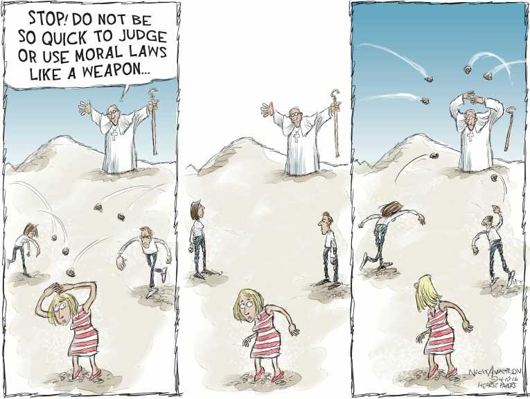 Political/Editorial Cartoon by Nick Anderson, Houston Chronicle on North Carolina Not Gay