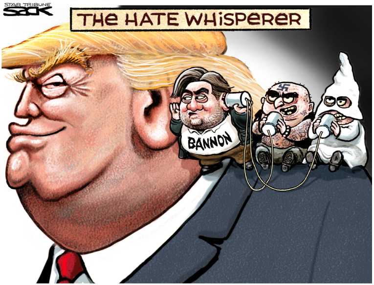 Political/Editorial Cartoon by Steve Sack, Minneapolis Star Tribune on Trump Win Stuns World