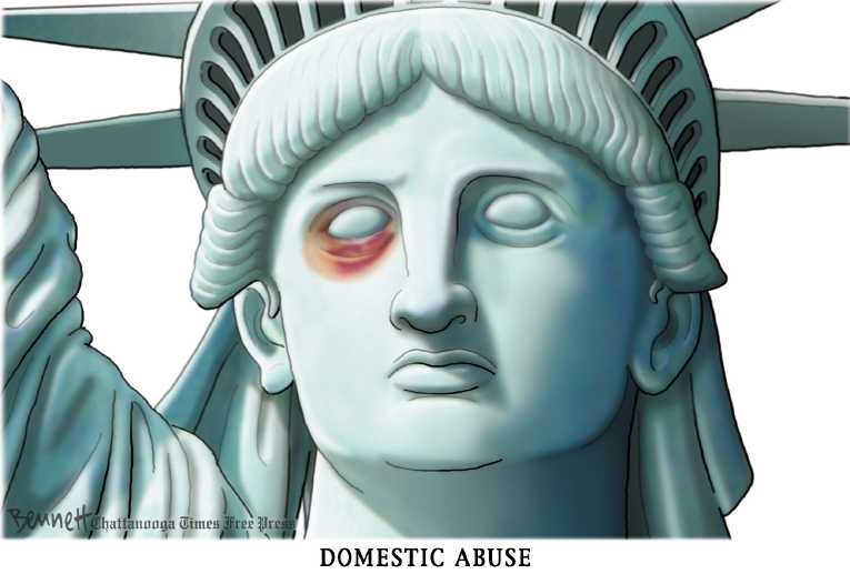 Political/Editorial Cartoon by Clay Bennett, Chattanooga Times Free Press on Trump Lauds Porter