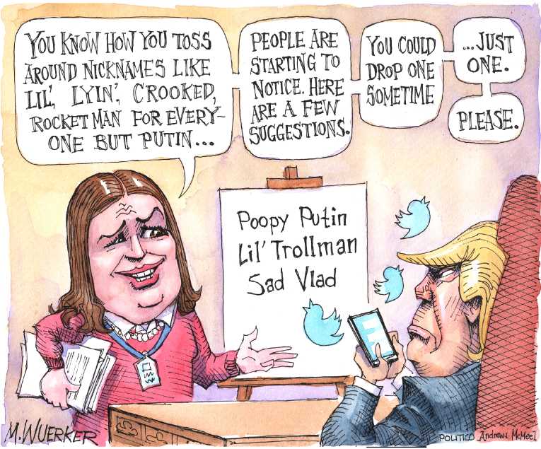 Political/Editorial Cartoon by Matt Wuerker, Politico on Mueller Investigation Heats Up