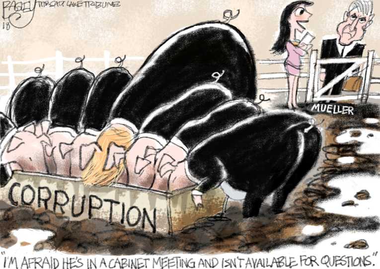 Political/Editorial Cartoon by Pat Bagley, Salt Lake Tribune on Kushner Deals Target of Inquiry